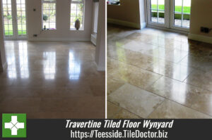 Travertine Tiled floor Refresh in Wynyard