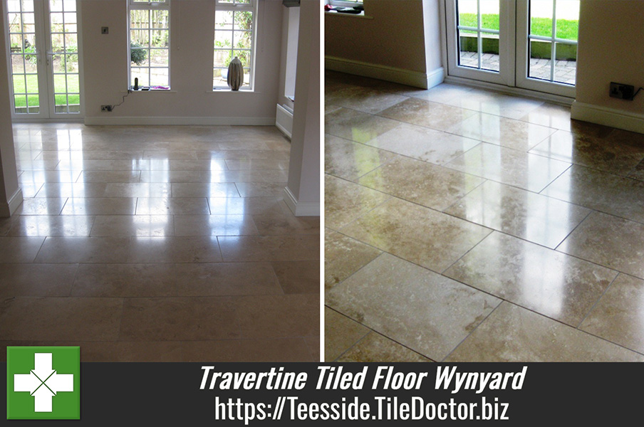 Travertine Tiled floor Refresh in Wynyard